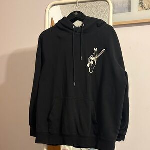 Black Graphic Hoodie for Men